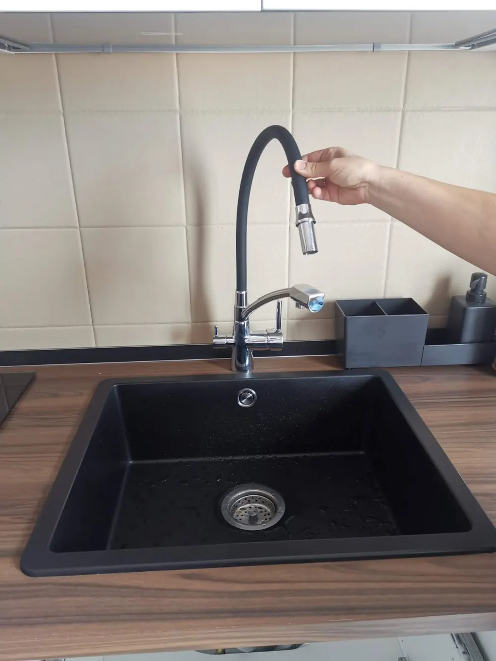 Rubinetto tre vie per acqua depurata